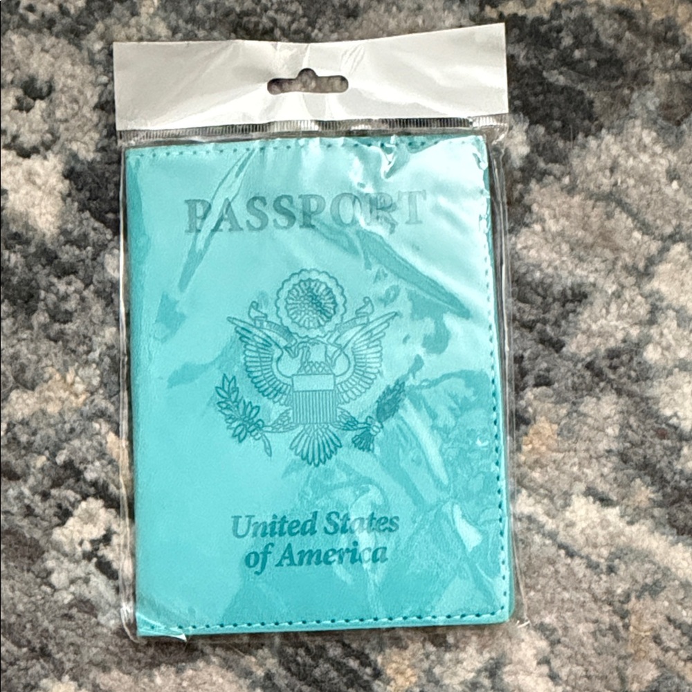 Aqua Travel Passport Cover